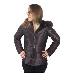 Obermeyer Puffer Iridescent Brown Coat Jacket